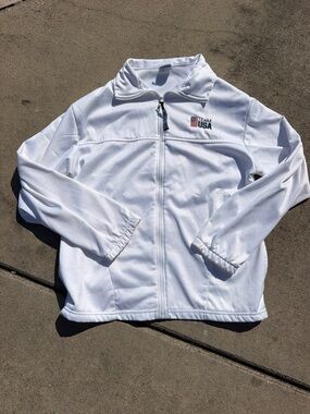 Team USA White Full-Zip Women's Jacket